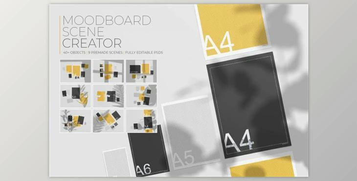 Moodboard Scene Creator (PSD, PNG, PDF)