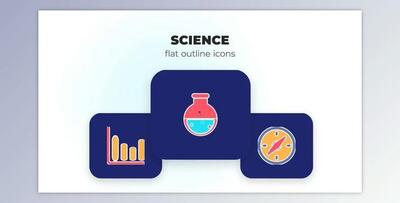 Science – Flat Outline Icons (Videohive 45847985) - AE Project