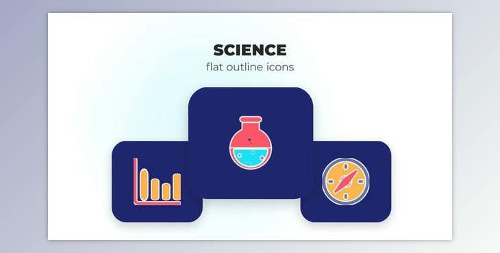 Science – Flat Outline Icons (Videohive 45847985) - AE Project