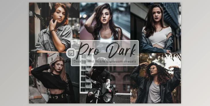 8 Pro Dark Mobile and Desktop Lightroom Presets by PresetLovers