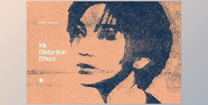 Ink Distortion Effect CreativeMarket - 7499082
