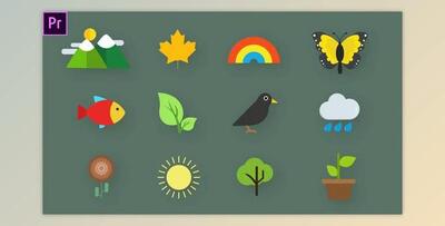 Nature Animated Icons (Videohive 33560729) - PR Project