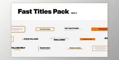 Fast Titles Pt. 2 for Premiere (Videohive 34613552)