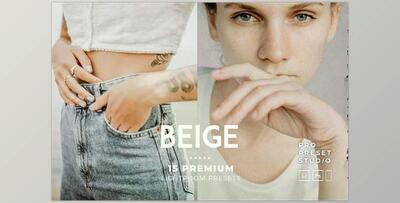 Beige 15 Presets for Lightroom CreativeMarket - 6220386