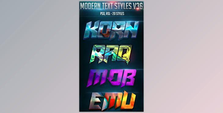 Modern Text Styles V36 – Graphicriver 27026401