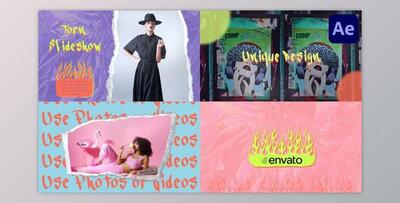 Torn Slideshow for After Effects (Videohive 46348016) - AE Project