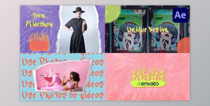 Torn Slideshow for After Effects (Videohive 46348016) - AE Project