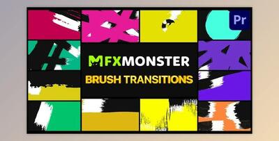 Brush Transitions - Premiere Pro MOGRT (Videohive 33110733)