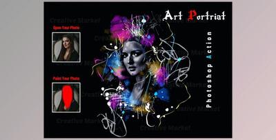 Art Portrait Photoshop Action CreativeMarket-6569458