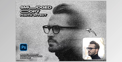 Smudged Copy Photo Effect - 92526629