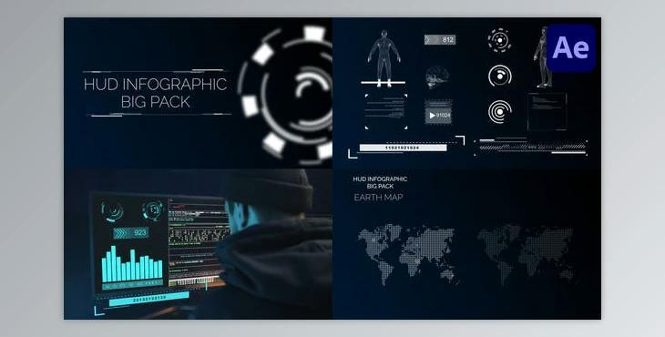 Hud Infographic Big Pack for After Effects (Videohive 43235711) - AE Project