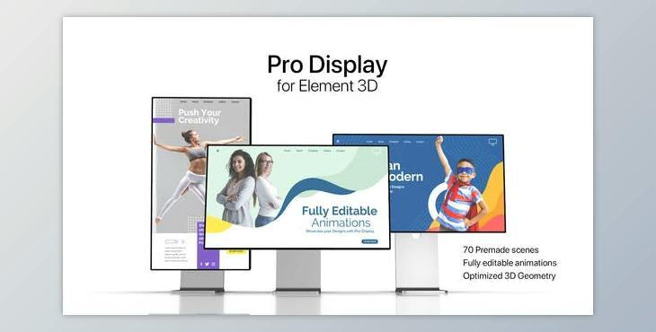 Pro Display for Element 3D (Videohive 26054690) - AE Project