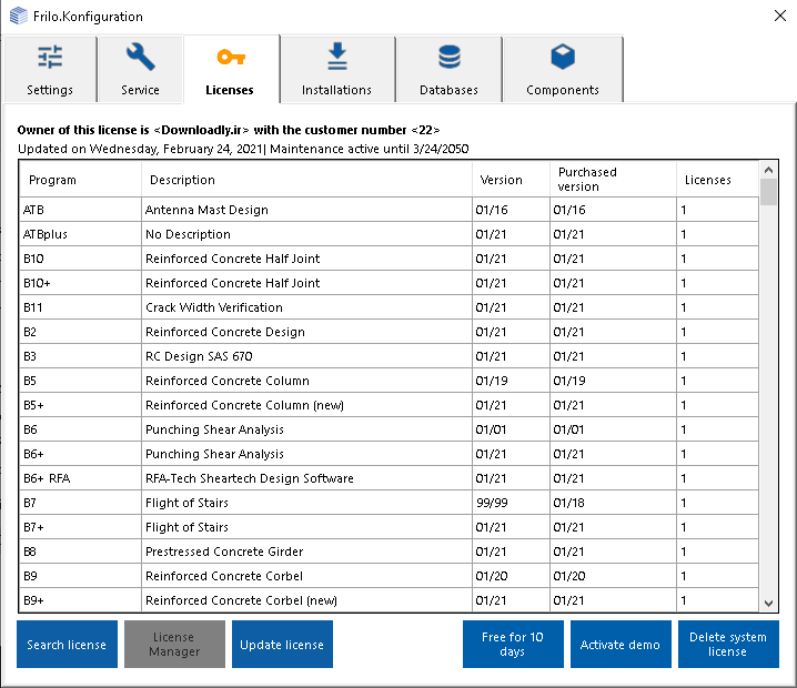 Nemetschek FRILO 2021.1