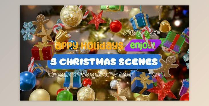 5 Christmas Scenes (Videohive 49982563) - AE Project