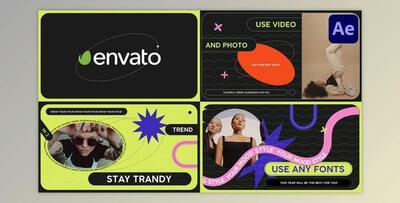 Trendy Colorful Slideshow for After Effects (VideoHive 37223141) - AE Project