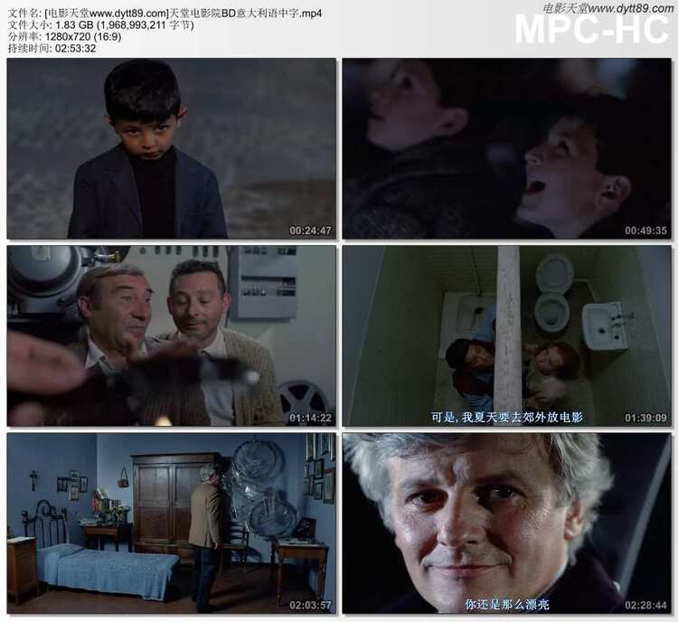 电影天堂-经典电影TOP43《天堂电影院》BD意大利语中字