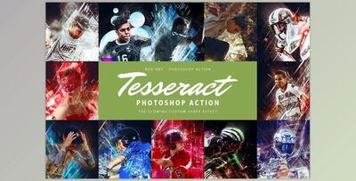 Tesseract Photoshop Action CreativeMarket-4284639 (ATN, CSH)