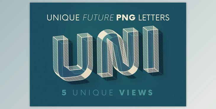 Unique Future – 3D Lettering Creativemarket - 6117544