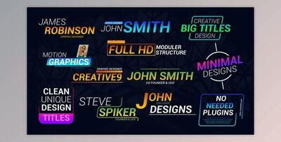 Minimal Titles (Videohive 39784009) - AE Project
