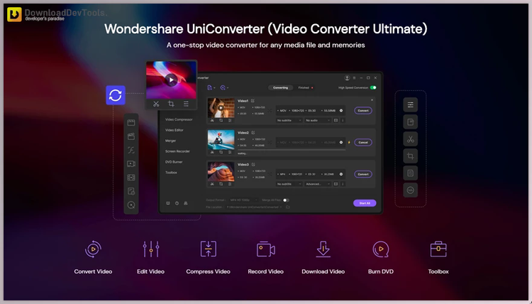 Wondershare UniConverter v16.4.6.219 for Win & macOS Multilingual + Portable Edition + Patcher