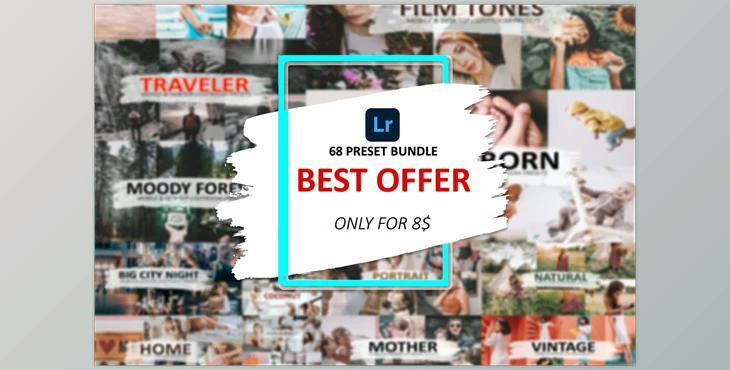 68 Preset Pack For Lightroom CreativeMarket-5734333 (DNG, XMP)