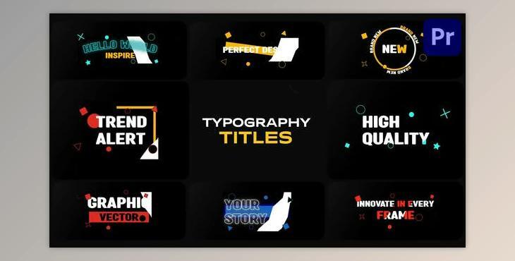 Stylish Plate Titles for Premiere Pro (Videohive 53644794)
