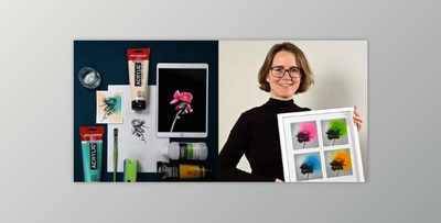 Blooms and Blends: Floral Art with Acrylic Paint and Image Transfer