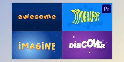 Cartoon Text Animations for Premiere Pro (Videohive 53688175)