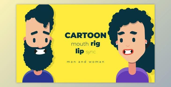 Cartoon mouth rig with lip sync (Videohive 34117403) - AE Project