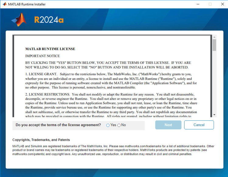 MATLAB Runtime R2024a (24.1) Windows/macOS/Linux