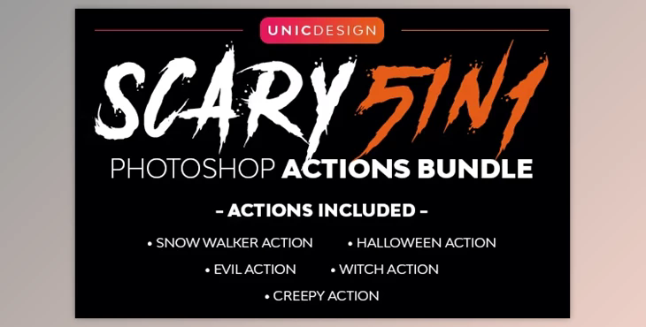 Scary 5in1 Photoshop Actions Bundle
