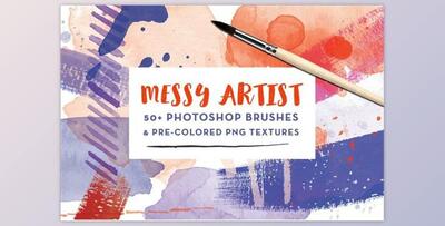 Messy Artist Photoshop Brushes By Sugar and Ink