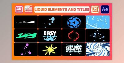 Liquid Elements And Titles (Videohive 29223876)