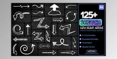 125 Sketch Hand Drawn Arrows (Videohive 52307884) - AE Project