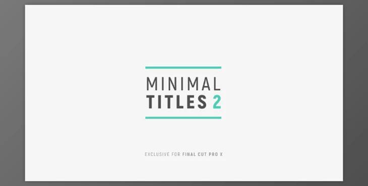 LenoFX - Minimal Titles 2 for Final Cut Pro