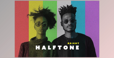 Bright Classic Halftone Photo Effect - 92534730