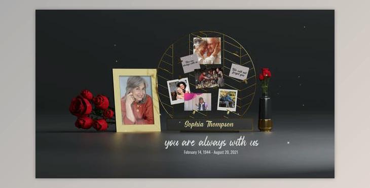 Videohive Funeral Flower Card 33916541 - AE Project