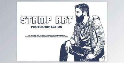 Stamp Art Photoshop Action