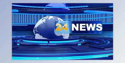 24 news opener with looped background (Videohive 25708857)