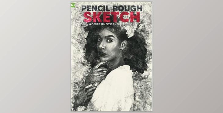 Pencil Rough Sketch Action – GraphicRiver 33726869 (ABR, PAT, ATN)