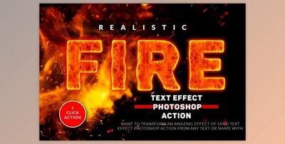 Fire Text Effect Photoshop Action