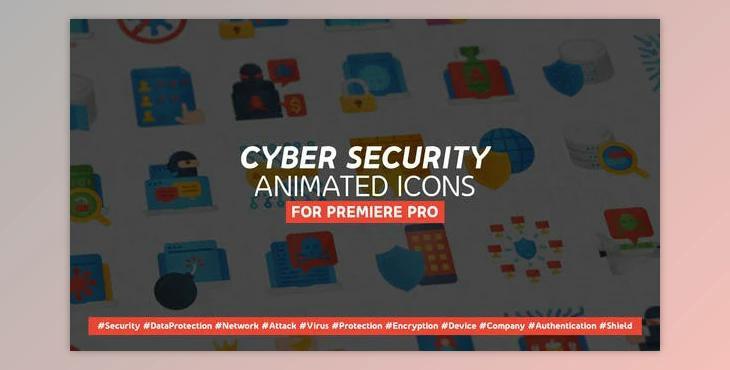 Cyber Security Modern Flat Animated Icons Videohive 27776102