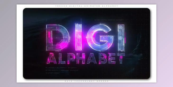 Techno Digital Animated Alphabet (Videohive 22592914) - AE Project