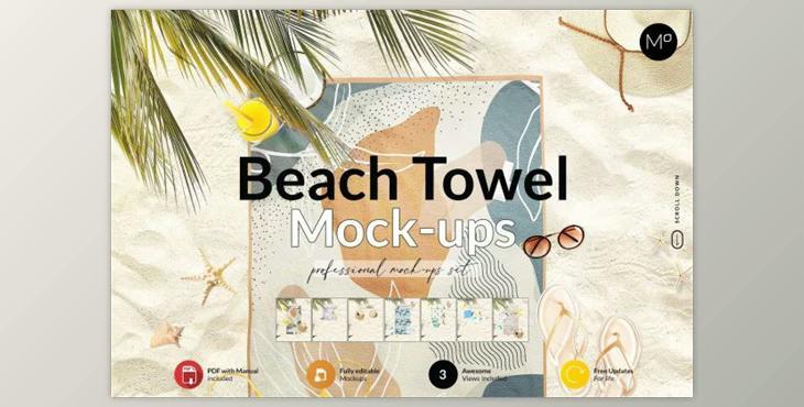 Beach Towel Mock-ups Set By Mocca2Go