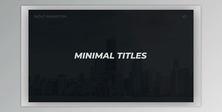 Minimal Titles (Videohive 33615082) - PR Project
