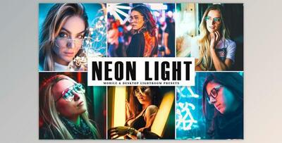 Neon Light Pro Lightroom Presets CreativeMarket 4041707