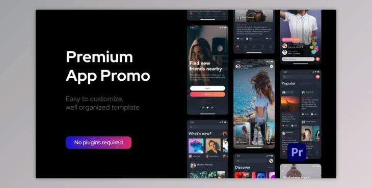 Premium Clean App Promo for Premiere Pro (Videohive 33585434) - PR Project