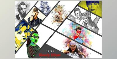 17 in 1 Moody Effect PS Action CreativeMarket - 7401013