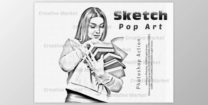 Sketch Pop Art PS Action By Studio Retouch