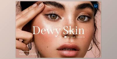 4 Lightroom Presets DEWY SKIN CreativeMarket-5914181